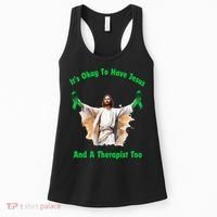 Its Ok To Have Jesus And A Therapist Too Women's Tank Top thumb 0