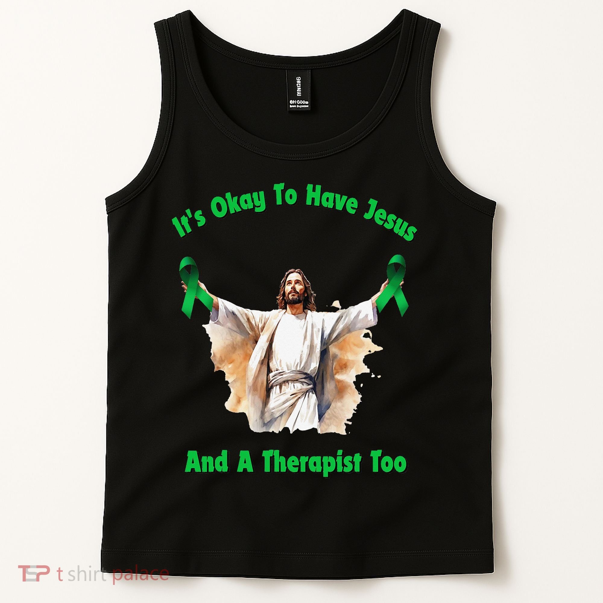 Its Ok To Have Jesus And A Therapist Too Tank Top