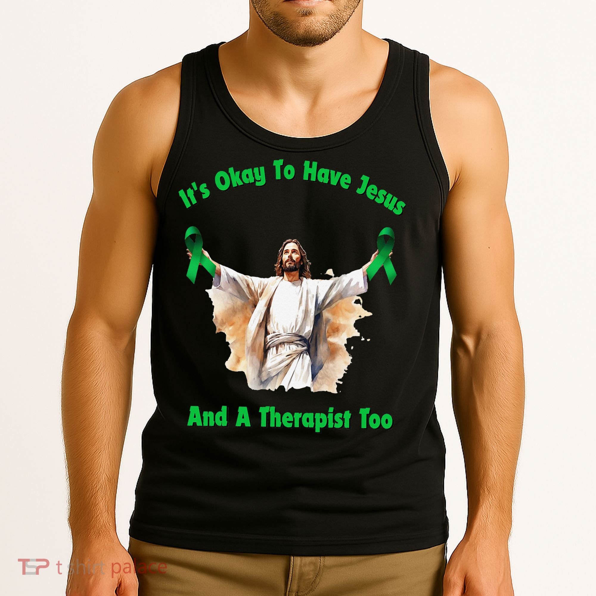 Its Ok To Have Jesus And A Therapist Too Tank Top