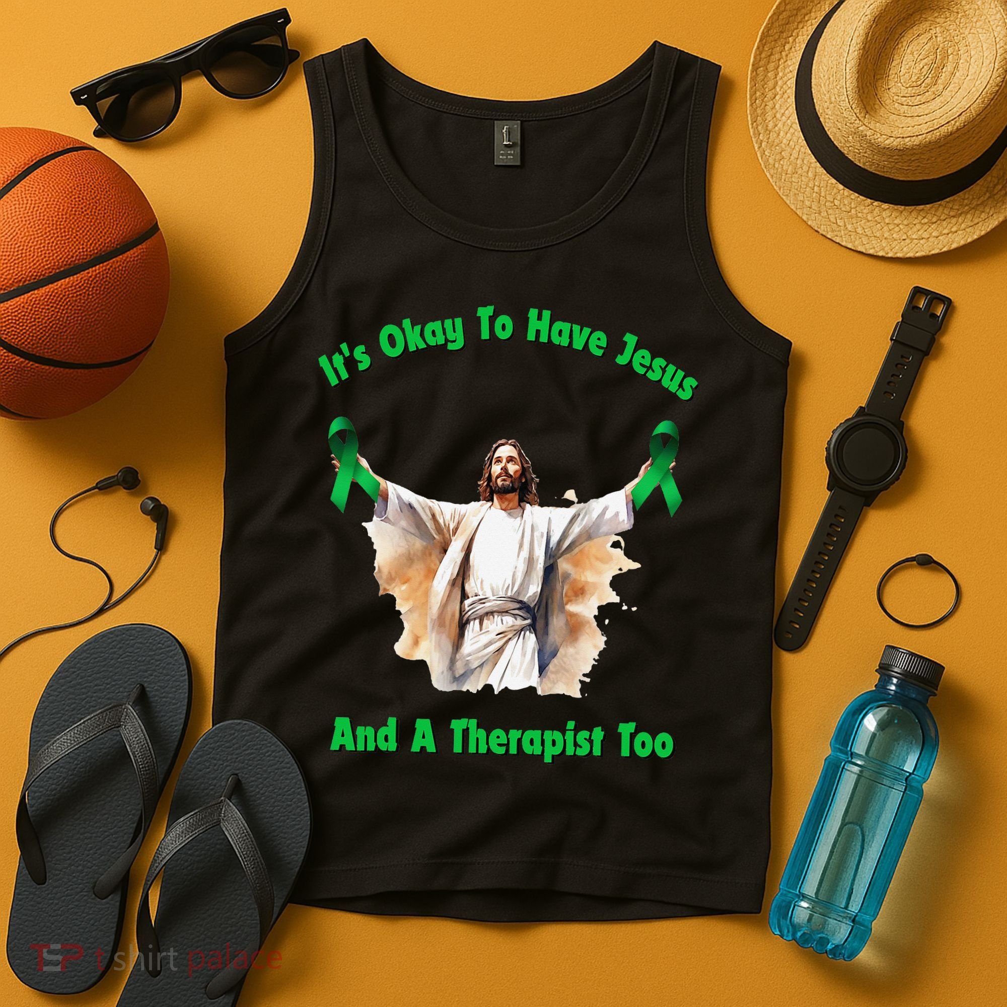 Its Ok To Have Jesus And A Therapist Too Tank Top