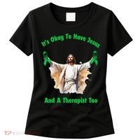 Its Ok To Have Jesus And A Therapist Too Women's T-Shirt thumb 0