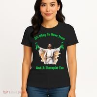 Its Ok To Have Jesus And A Therapist Too Women's T-Shirt thumb 4