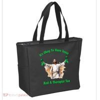 Its Ok To Have Jesus And A Therapist Too Tote Bag thumb 2