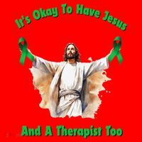 Its Ok To Have Jesus And A Therapist Too Santa Hat thumb 1