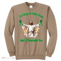 Its Ok To Have Jesus And A Therapist Too Sweatshirt thumb 0