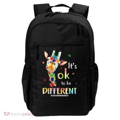 It's Ok To Be Different Autism Awareness Puzzle Giraffe Backpack