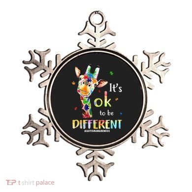 It's Ok To Be Different Autism Awareness Puzzle Giraffe Ornament