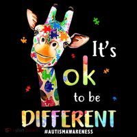 It's Ok To Be Different Autism Awareness Puzzle Giraffe Ornament thumb 1