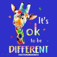 It's Ok To Be Different Autism Awareness Puzzle Giraffe Coaster thumb 2