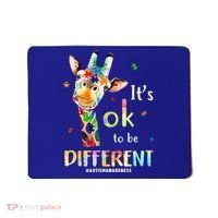 It's Ok To Be Different Autism Awareness Puzzle Giraffe Mousepad thumb 0