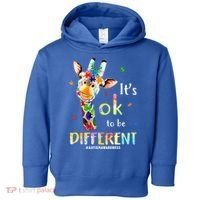 It's Ok To Be Different Autism Awareness Puzzle Giraffe Toddler Hoodie thumb 0