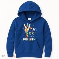 It's Ok To Be Different Autism Awareness Puzzle Giraffe Kids Hoodie thumb 0