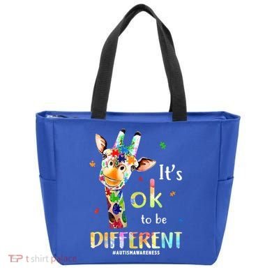 It's Ok To Be Different Autism Awareness Puzzle Giraffe Bag