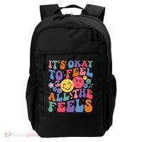It's Ok To Feel All The Feels Emotions Mental Health Backpack thumb 0