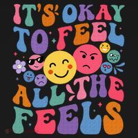 It's Ok To Feel All The Feels Emotions Mental Health Women's Hoodie thumb 2