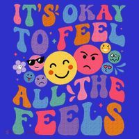 It's Ok To Feel All The Feels Emotions Mental Health Polo thumb 2