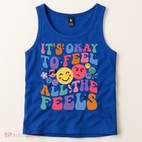 It's Ok To Feel All The Feels Emotions Mental Health Tank Top thumb 2