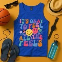 It's Ok To Feel All The Feels Emotions Mental Health Tank Top thumb 4