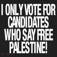 I Only Vote For Candidates Who Say Free Palestine Golf Towel thumb 3
