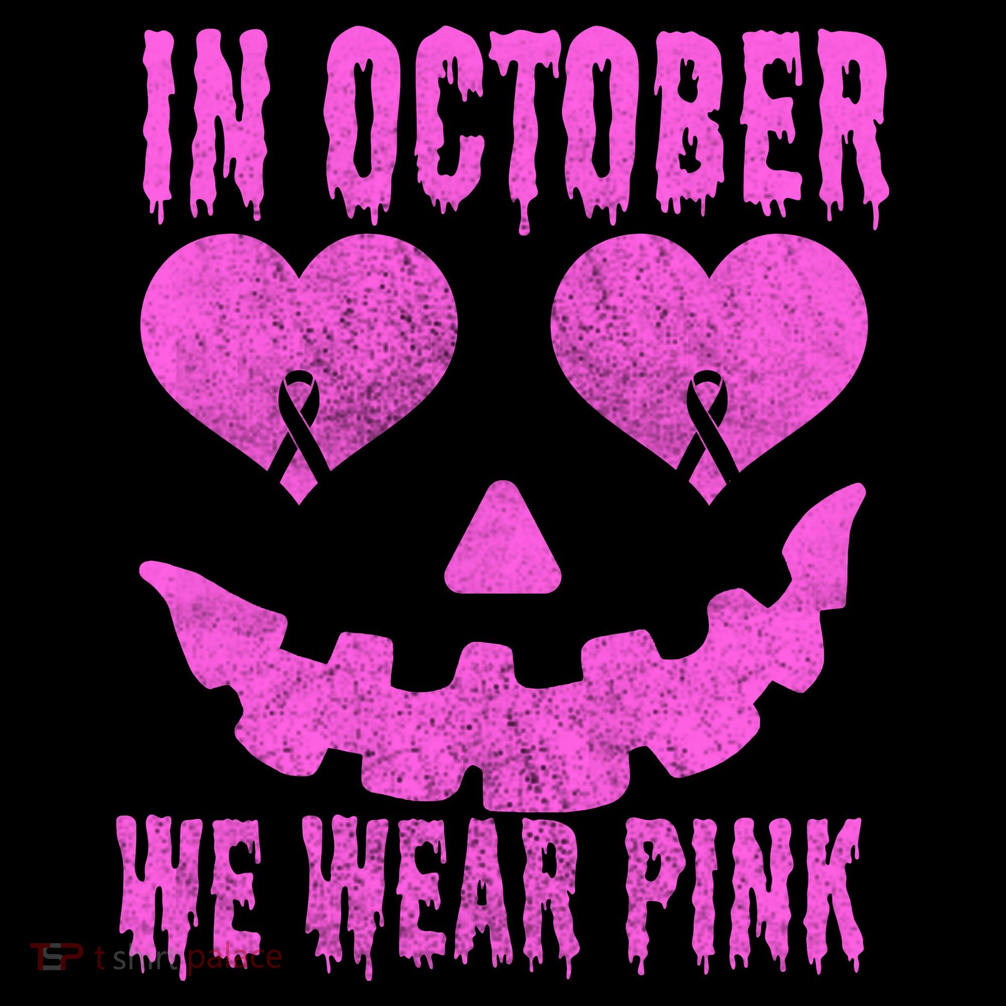 In October We Wear Pink Breast Cancer Pink Jackolantern Halloween Coffee Mug
