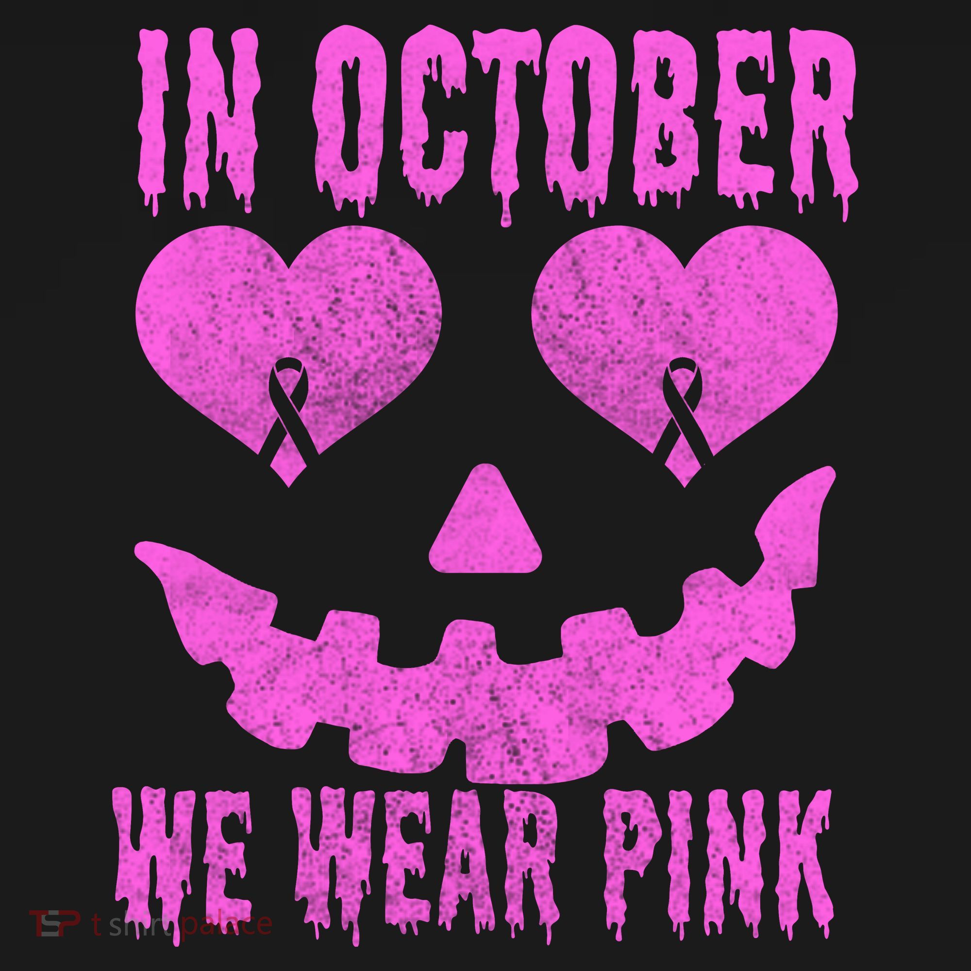 In October We Wear Pink Breast Cancer Pink Jackolantern Halloween Ornament