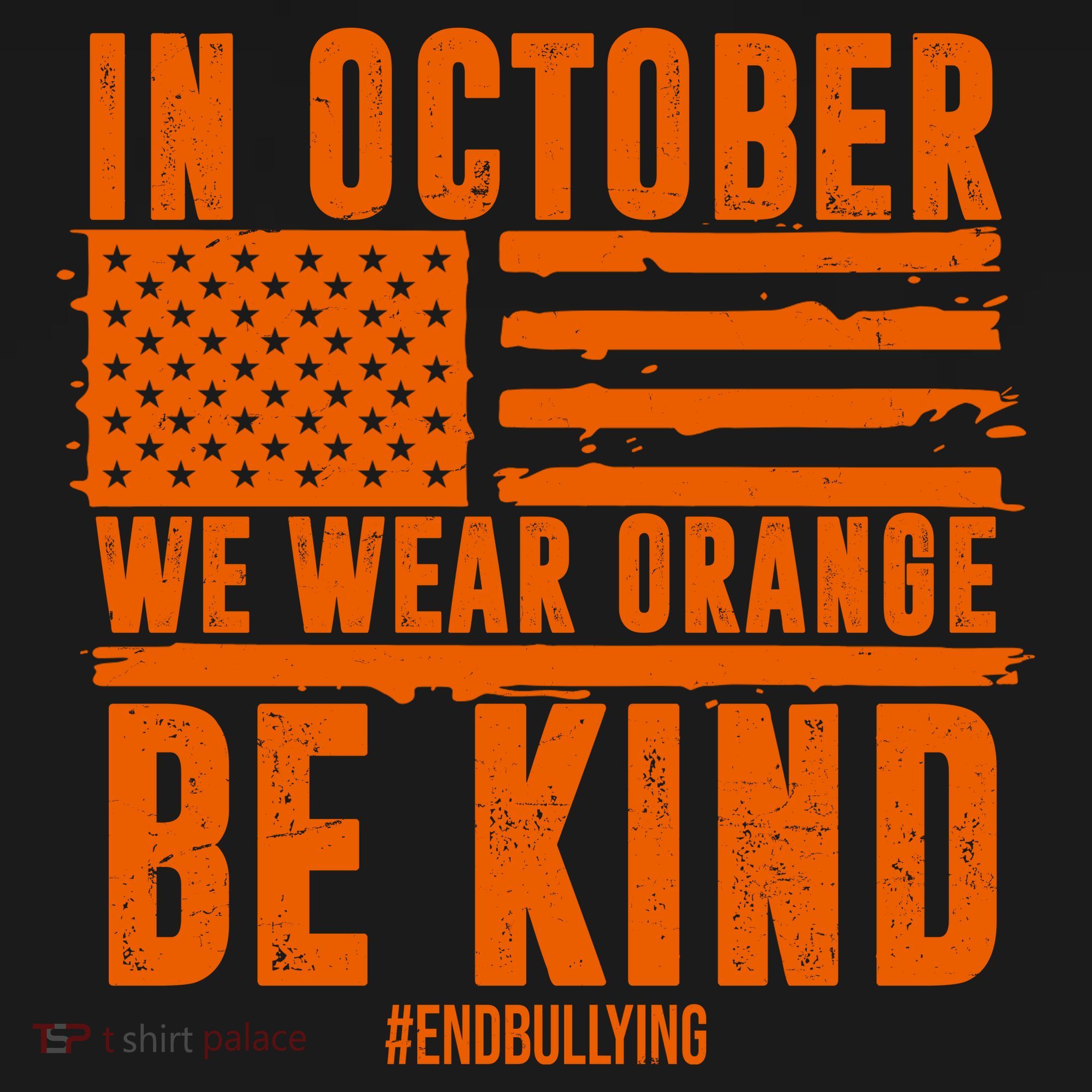 In October We Wear Orange Be Kind End Bullying Coaster