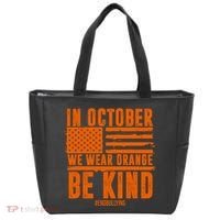 In October We Wear Orange Be Kind End Bullying Tote Bag thumb 0