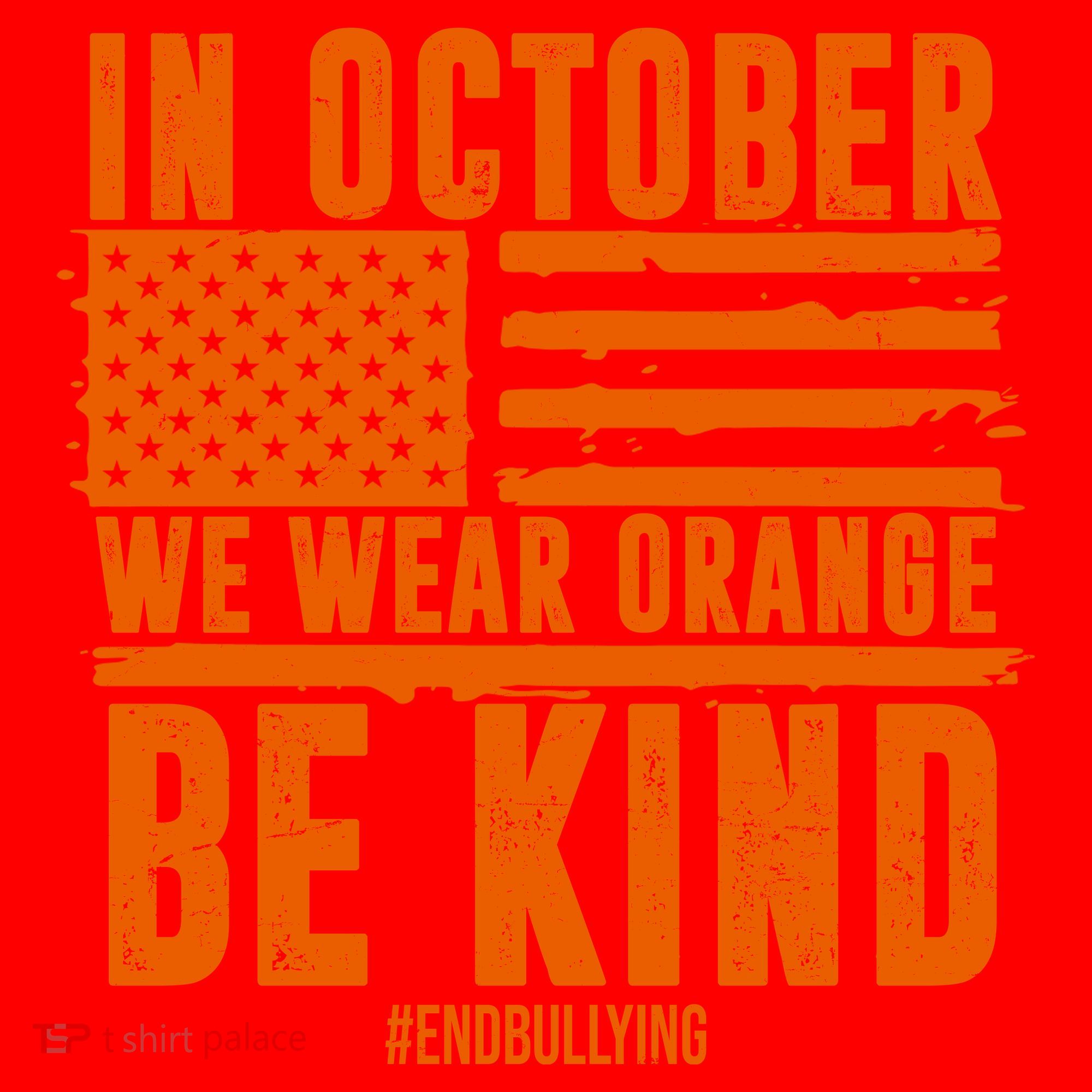 In October We Wear Orange Be Kind End Bullying Santa Hat