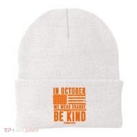In October We Wear Orange Be Kind End Bullying Beanie thumb 0