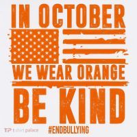 In October We Wear Orange Be Kind End Bullying Women's Hoodie thumb 2