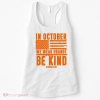 In October We Wear Orange Be Kind End Bullying Women's Tank Top thumb 0