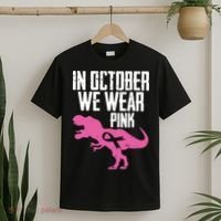 In October We Wear Pink Breast Cancer Awareness T-Shirt thumb 2