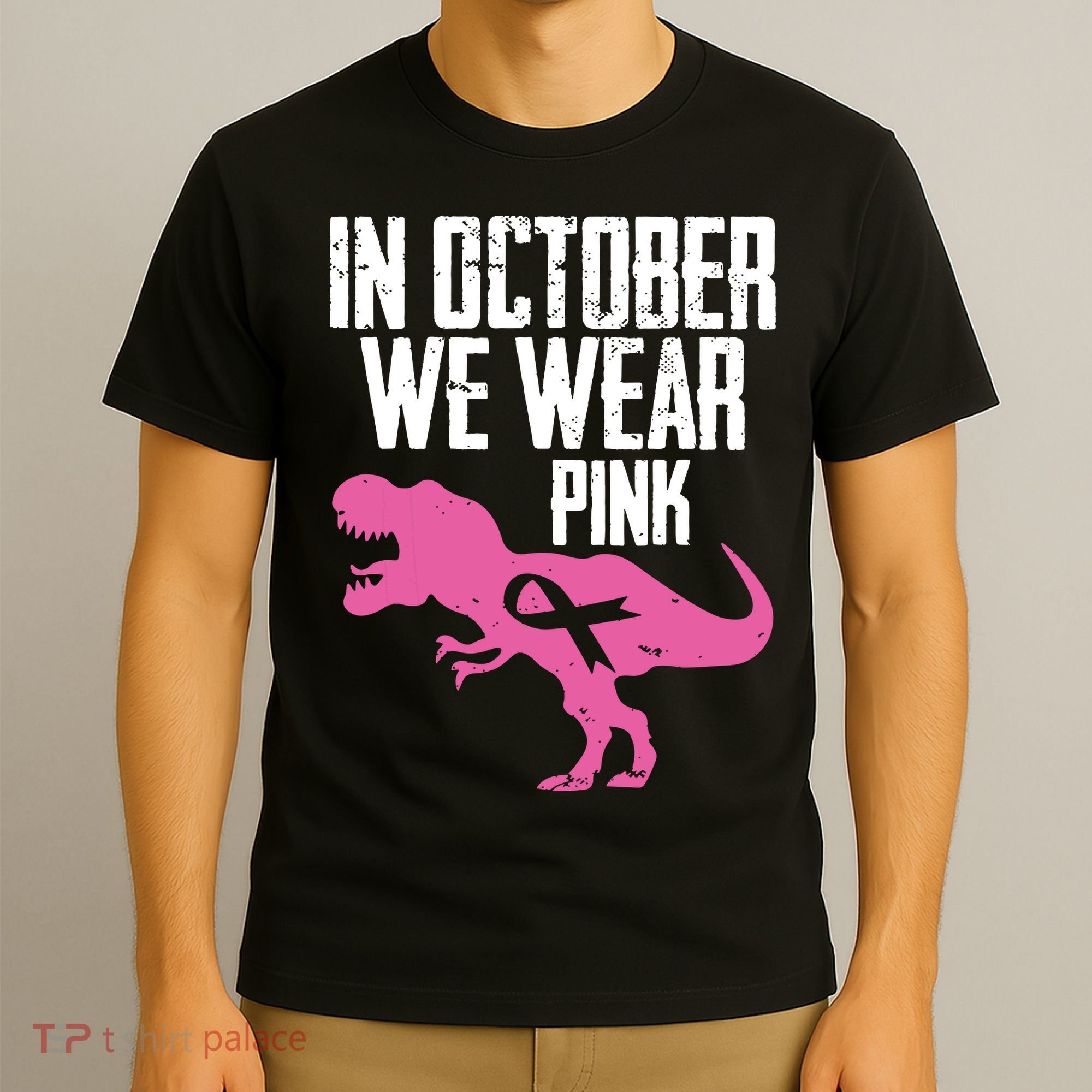 In October We Wear Pink Breast Cancer Awareness T-Shirt