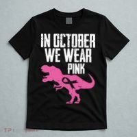 In October We Wear Pink Breast Cancer Awareness T-Shirt thumb 5