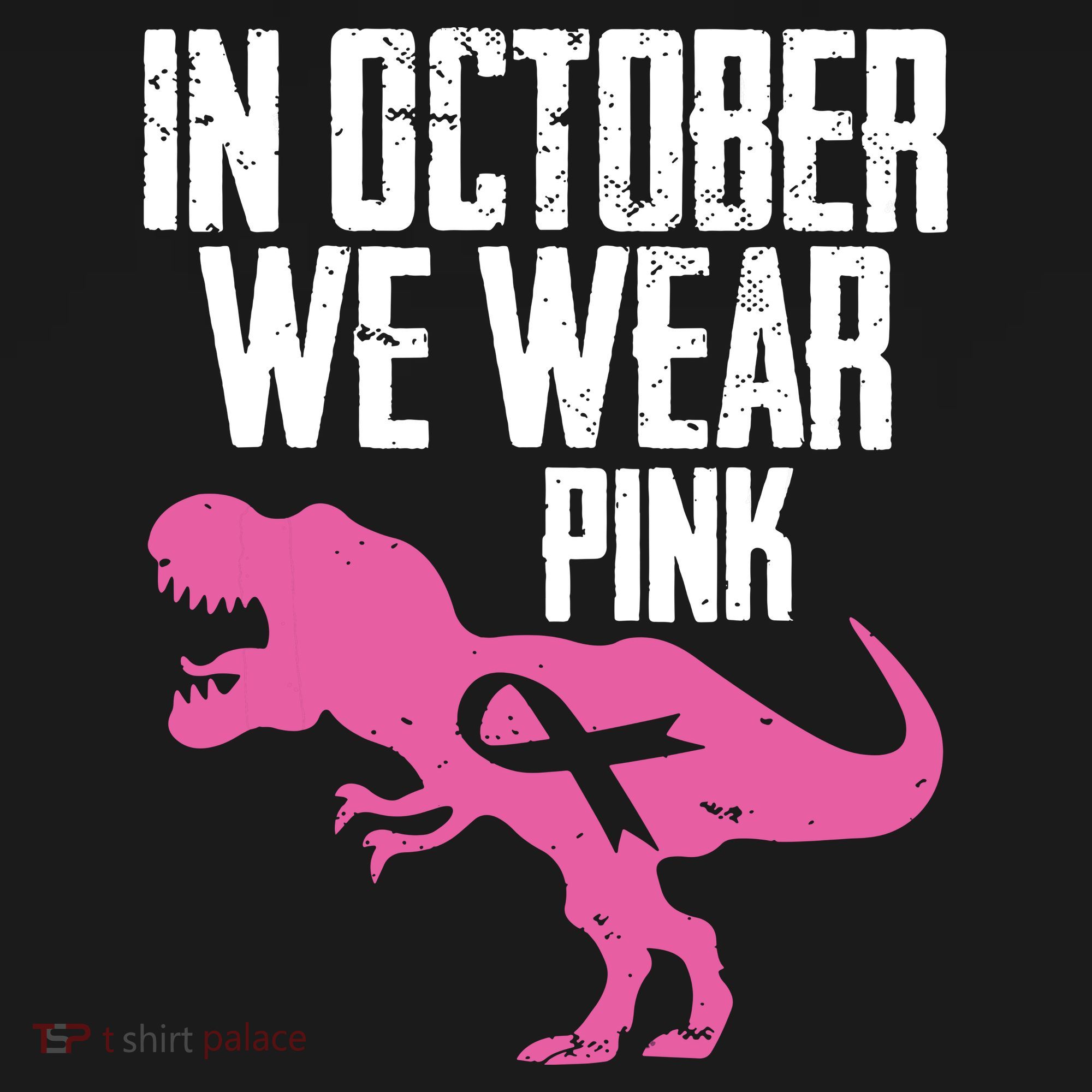 In October We Wear Pink Breast Cancer Awareness Coaster