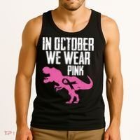 In October We Wear Pink Breast Cancer Awareness Tank Top thumb 3
