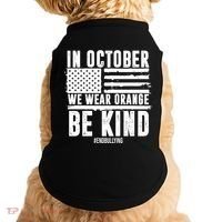 In October We Wear Orange Be Kind End Bullying Usa Flag Unity Day Doggie Tank thumb 0