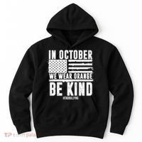 In October We Wear Orange Be Kind End Bullying Usa Flag Unity Day Hoodie thumb 0