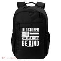In October We Wear Orange Be Kind End Bullying Usa Flag Unity Day Backpack thumb 0