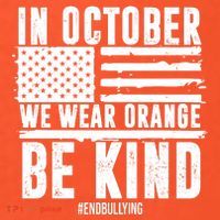 In October We Wear Orange Be Kind End Bullying Usa Flag Unity Day Sweatshirt thumb 2