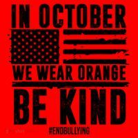 In October We Wear Orange Be Kind End Bullying Usa Flag Unity Day Santa Hat thumb 1