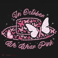 In October We Wear Pink Butterfly Ribbon Sweatshirt thumb 3