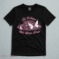 In October We Wear Pink Butterfly Ribbon T-Shirt thumb 5