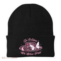 In October We Wear Pink Butterfly Ribbon Beanie thumb 0