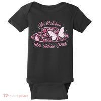 In October We Wear Pink Butterfly Ribbon Baby Bodysuit thumb 0