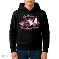 In October We Wear Pink Butterfly Ribbon Kids Hoodie thumb 4