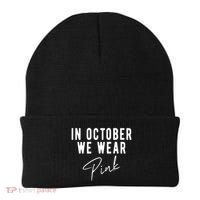 In October We Wear Pink Breast Cancer Awareness Beanie thumb 0