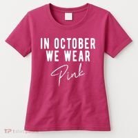 In October We Wear Pink Breast Cancer Awareness Women's T-Shirt thumb 0