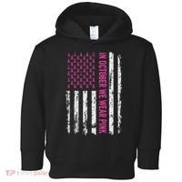 In October We Wear Ribbon Flag Breast Cancer Toddler Hoodie thumb 0