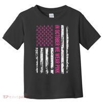 In October We Wear Ribbon Flag Breast Cancer Toddler T-Shirt thumb 0